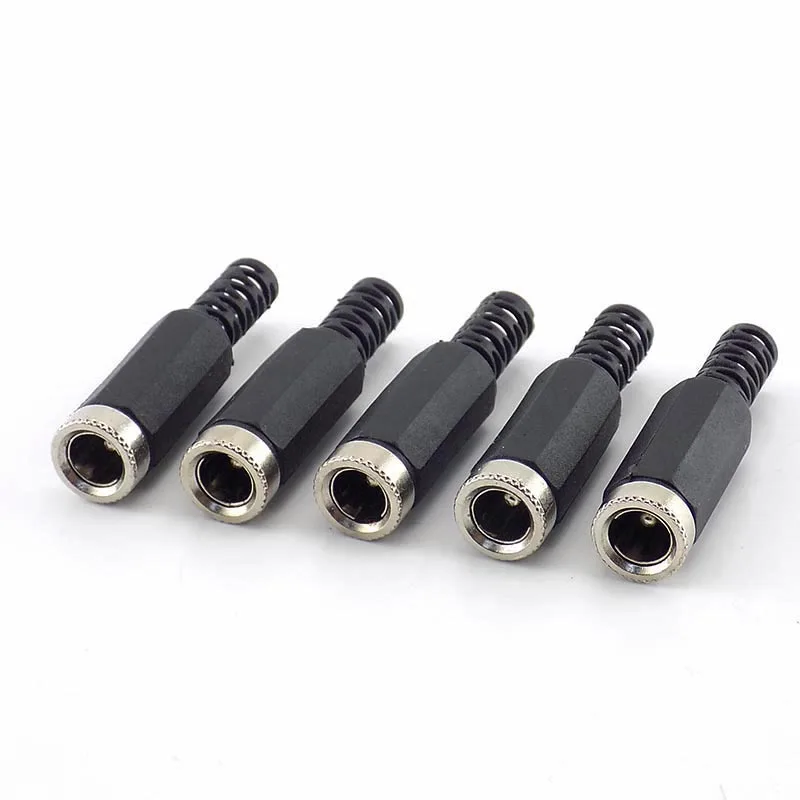 100x 5.5x2.1mm DC female Jack Extension cable cord adaptor connector For Cctv Camera System Jack Plug Adapter D6
