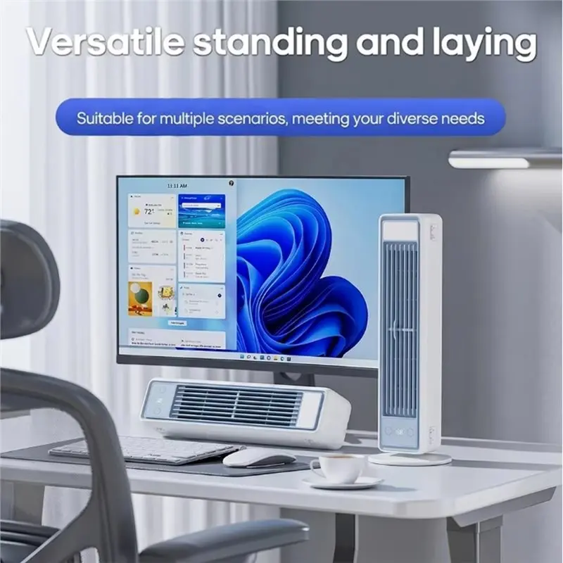 B15C Quiet Desktop Tower Fan Portable Air Conditioner Fan Wall Circulating Fan 0-100 Speeds Adjustable Cooling Fan For Home