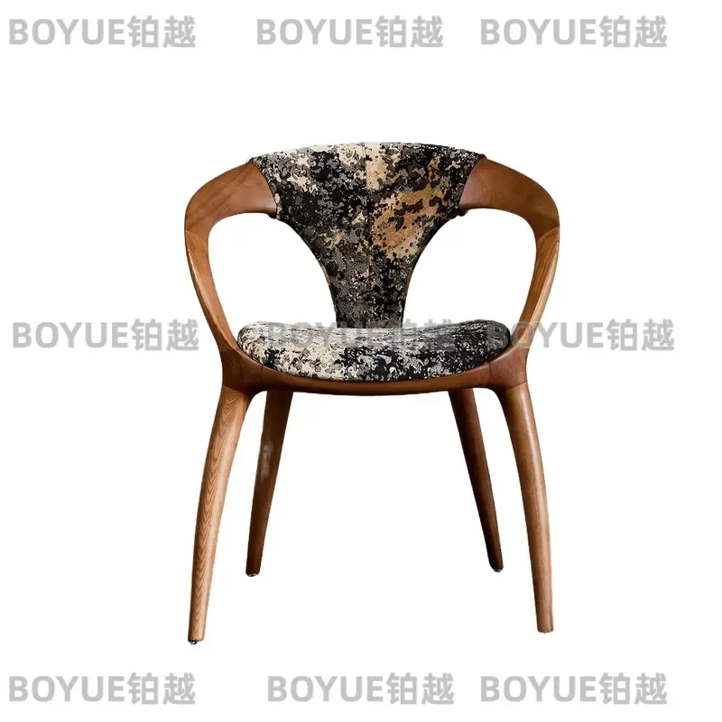 Vintage Solid Wood Armchair High Back Tea Master Chair Premium Dining Seat Medieval Style Single Lounge Furniture for Living
