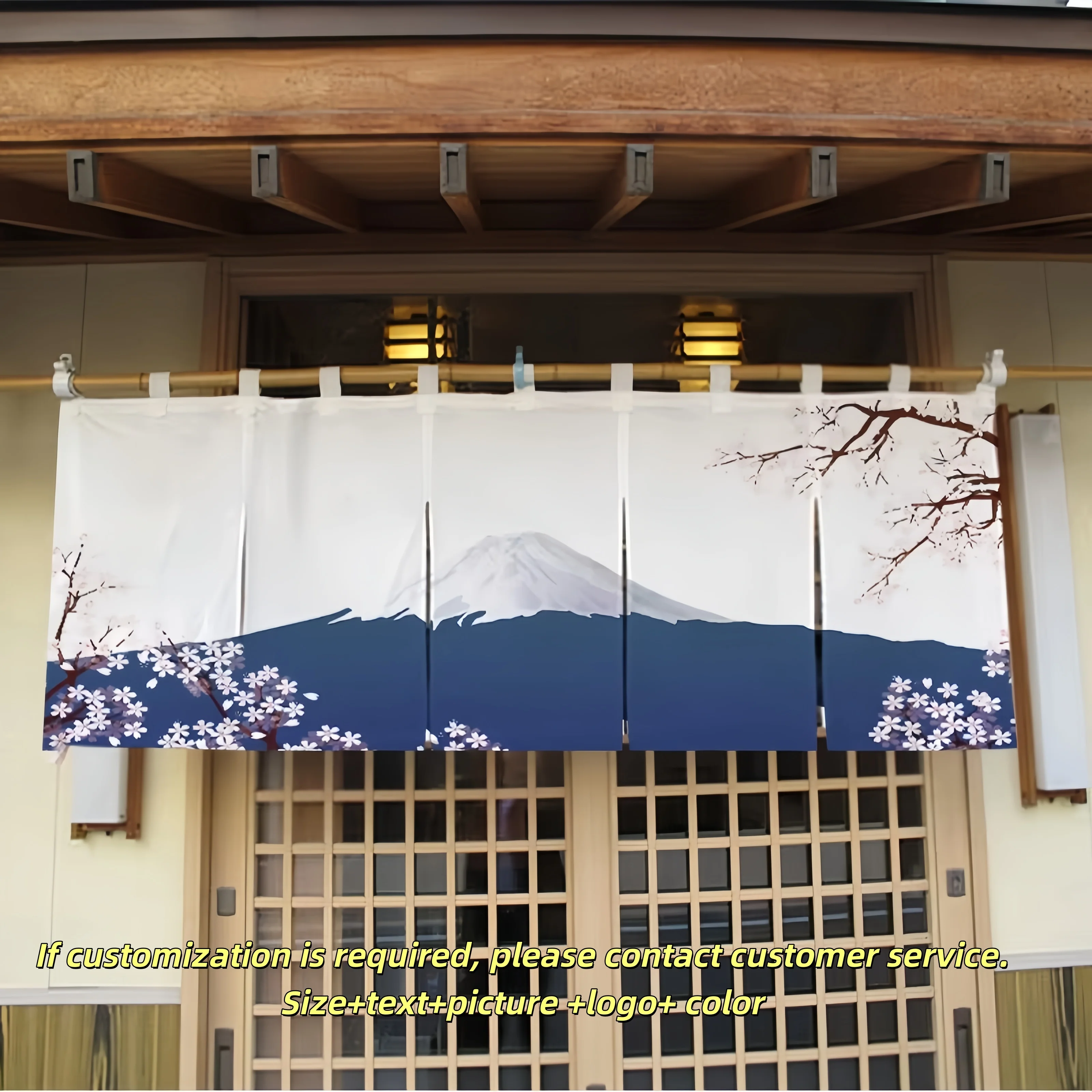 Japanese Horizontal Curtain Short Door Curtain Living Room Bedroom Partition Curtain Japanese Restaurant Sushi Shop Decor Noren