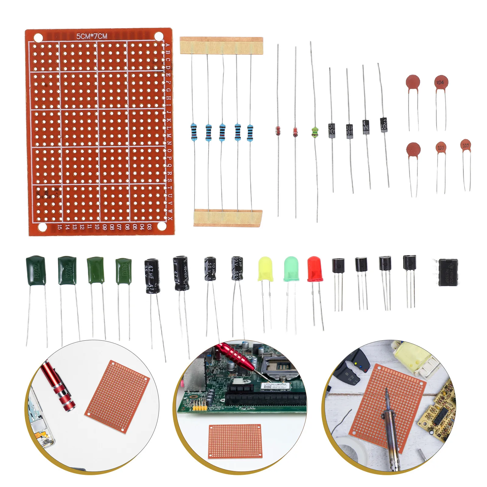 Diy Electronics Kits For Beginners - 1Set Beginner Soldering Kit Practice Board