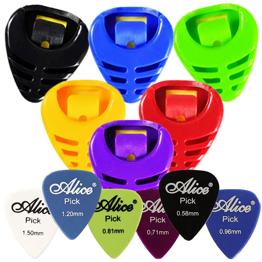 5pcs Heart Shape Pick Storage Box & 5pcs Picks Portable Self-adhesive Guitar Pick Storage Case Conventional Guitar Accessories