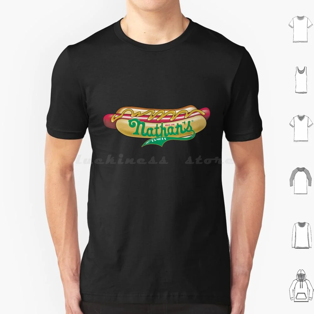 Nathans Coney Island ( 3 ) T Shirt Big Size 100% Cotton Nathans Hot Dog Nathans Hot Dog Eating Contest Nathans Hot Dog