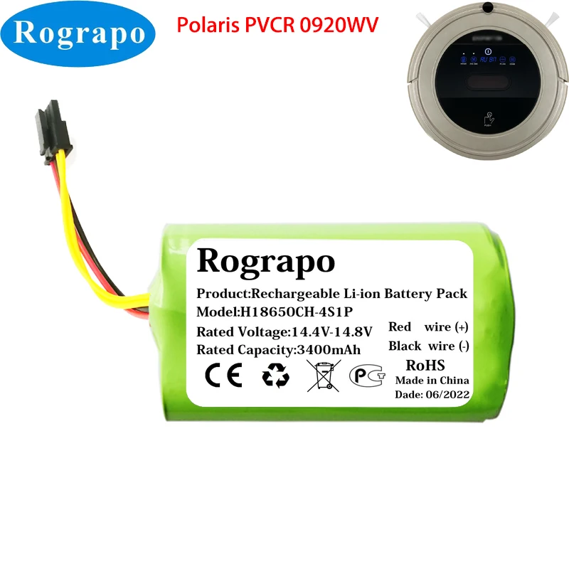 Nowy 14.8V 3400mAh 4ICR19/66 BONA18650-MF1 bateria do POLARIS PVCR-0920WV PVCR 0920WV Rufer odkurzacz Robot