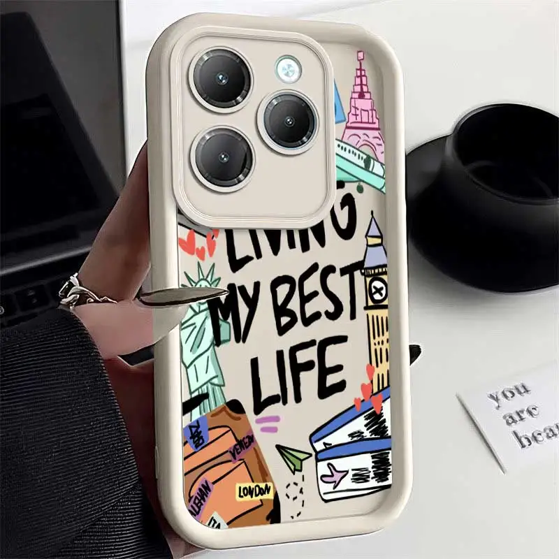 Hot40 Positive Dreams Sky Eye Ladder Phone Case For Infinix Hot 30i 30 30Play 20 20S 20i 12 11Play 10 9 8 Smart 8 7 6 Cover