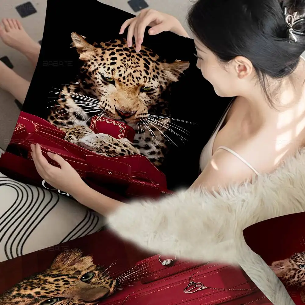 Luxury C-CarTierS Fashion Design Pillow Covers Cartoon Sofa Decorative Home Double-sided Printing Short Plush Cute Cushion Cover