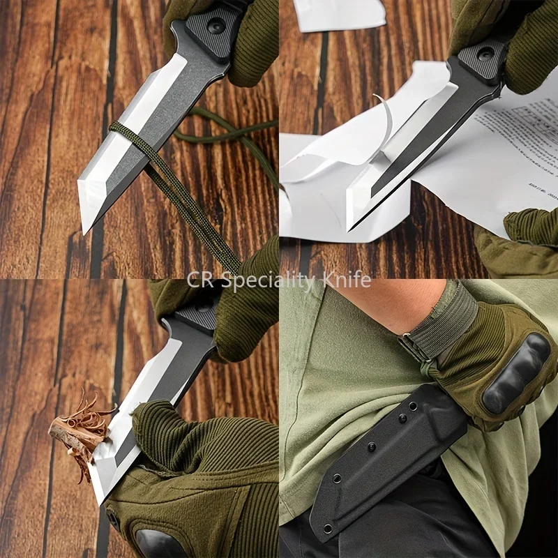 High Quality Combat Fixed Knife 8Cr13Mov Tanto Blade Nylon Glass Fiber Handles Safety Tactical Knife Adventure EDC Multitool