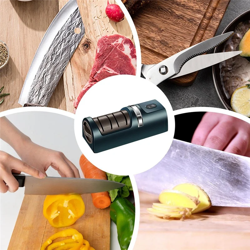 A85I-Electric Rechargeable Cutter Sharpener - Fast Polishing, Multifunctional Kitchen Assistant