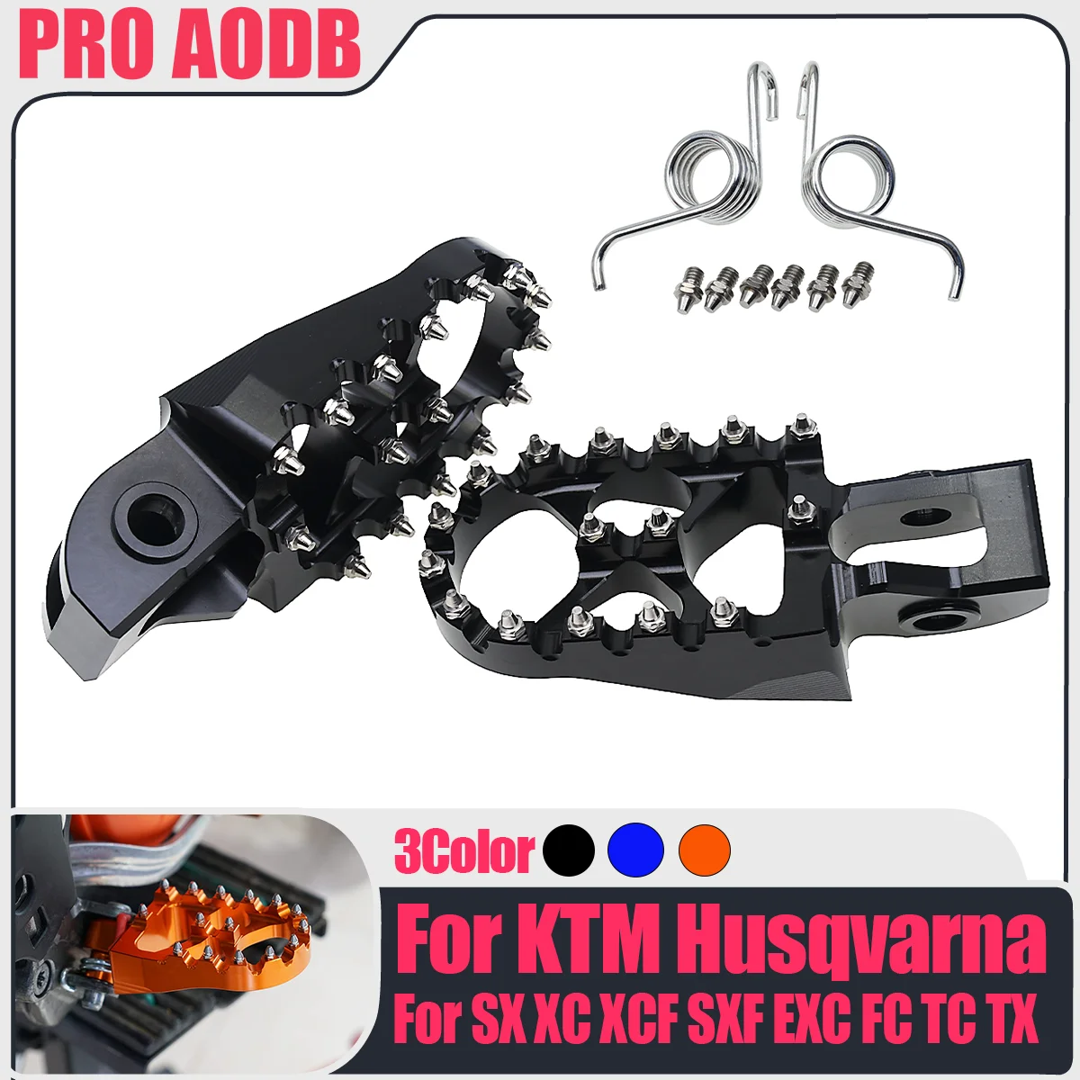 

For KTM Motorcycle SX SXF EXC EXCF XC XCF CNC Aluminum Foot Pegs Footpegs Pedals 125 150 250 300 350 450 500 2016-2013