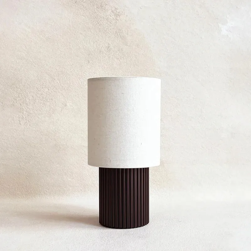 Retro Fabric Table Lamp, Portable & Rechargeable, for Living Room, Dining Room, Study & Bedside