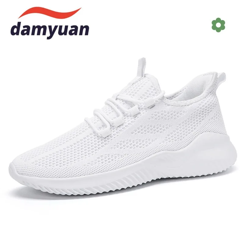 Sepatu musim panas untuk pria bersirkulasi modis Sneakers pria sepatu kasual luar ruangan kaus kaki jalan kaus kaki sepatu Tenis Masculin Zapatillas Hombre