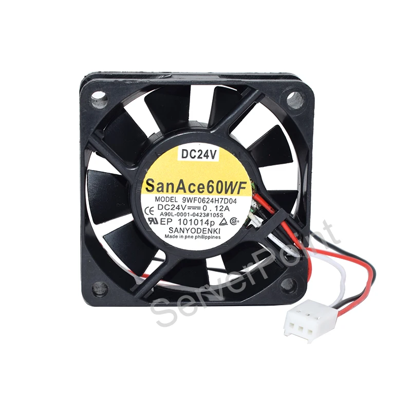 

Well Tested For Sanyo 9WF0624H7D04 A90L-0001-0423#105S 24V 0.12A Three Pins Square Cooling Fan