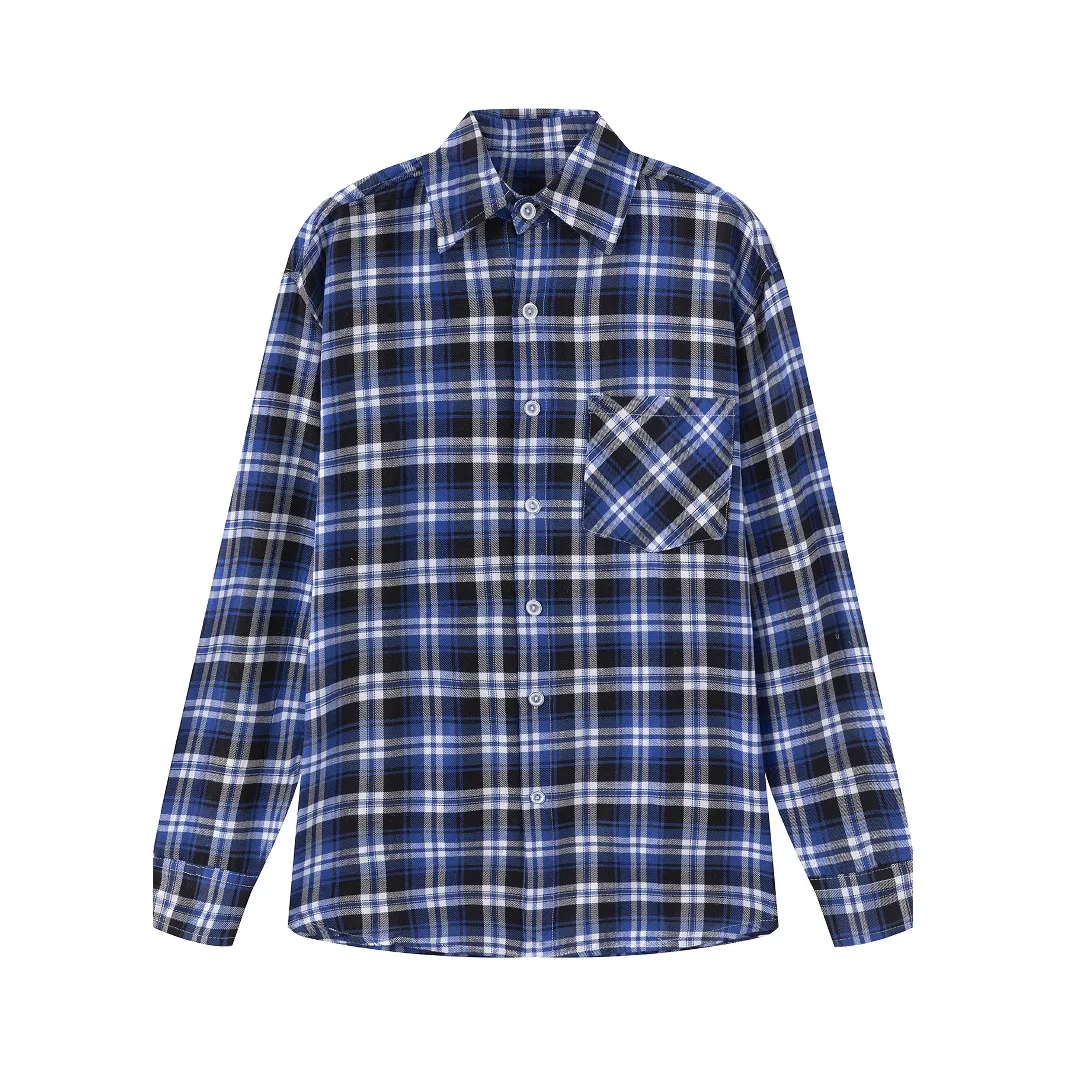 

Men's Classic Versatile Plaid Shirt Casual Fashion Lapel Shirt