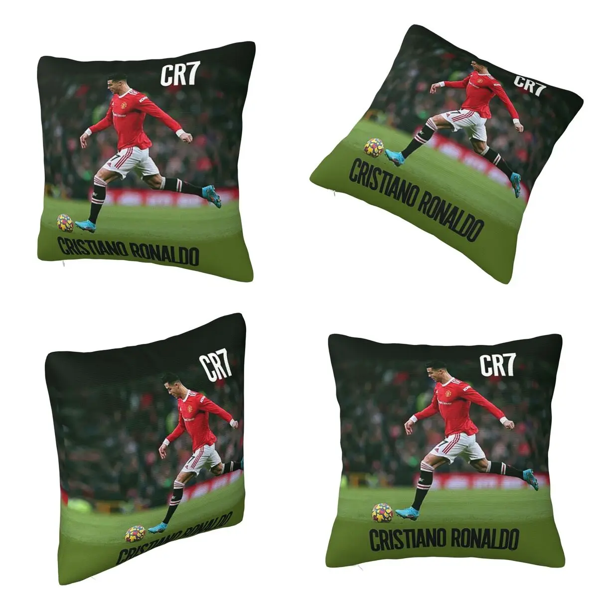 

Cr7 United Manchester Red Ronaldo 7 Square Pillowcase Cushion Cover Pillow Case Throw Pillow Cover for Home Bedroom Car