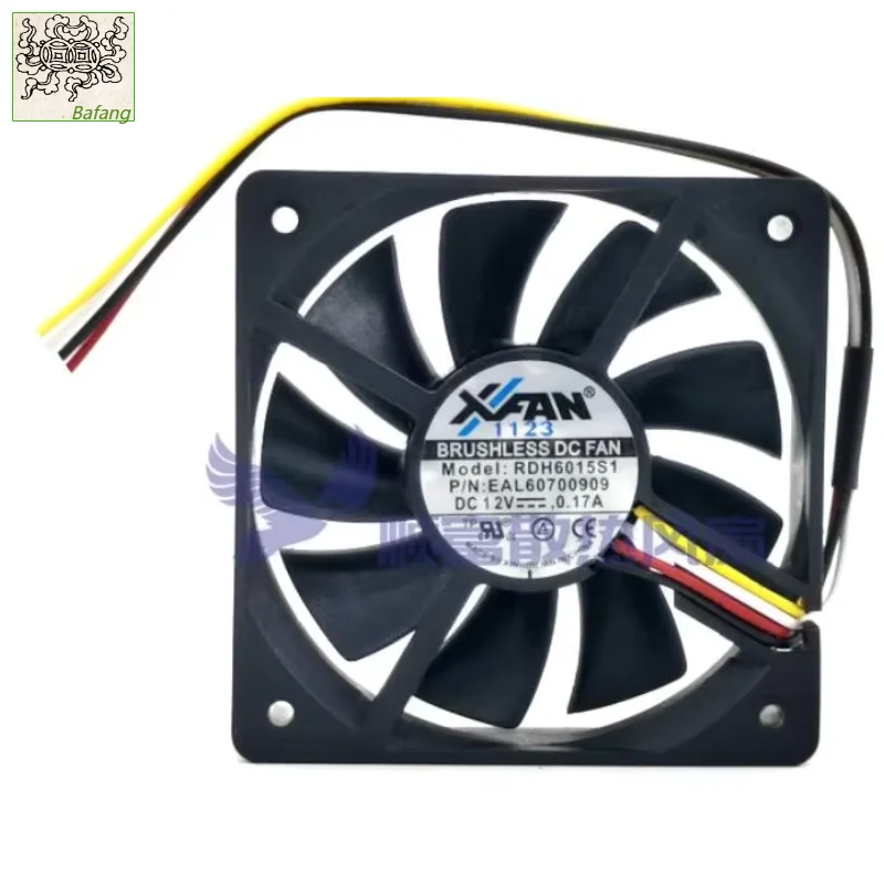 

Ltsf For XFAN RDH6015S1 DC 12V 0.17A 60x60x15mm 4-Wire Server Cooling Fan