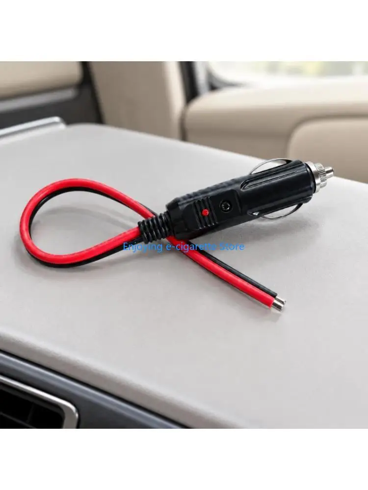 14AWG Automotive Outlet Coupler Cord with Red Positive and Black Negative Ends for 12 V/24 V Equipment Installation Tasks Y4QF
