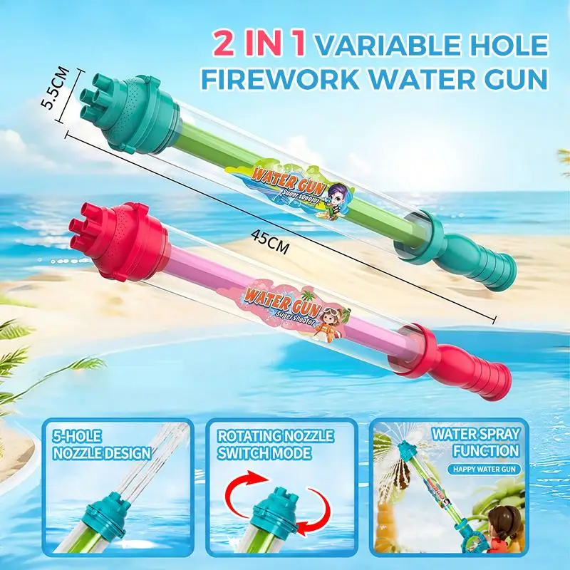 (BF06)2-in-1  Water  Pull Out Water Soaker Blaster For Pool Beach Backyard Summer Water Fighting Outdoor Toy