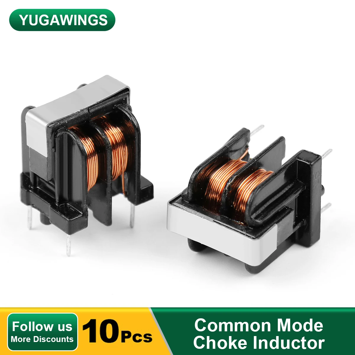 10Pcs Common Mode Choke Inductor UU9.8 UU10.5 Inductors 5mH 10mH 15mH 20mH 25mH 30mH 40mH 50mH For Filter Inductance Pitch