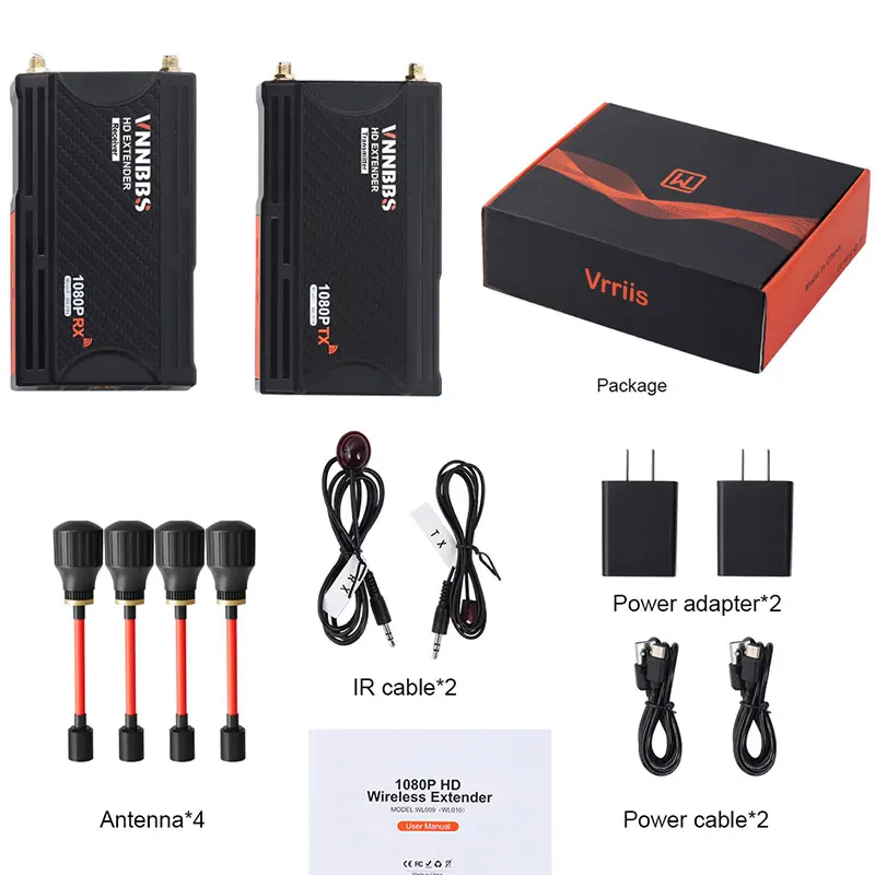 Imagem -06 - Transmissor e Receptor sem Fio 300m Video Extender Kit Hdmi Compatível Lollipop Antena para Dslr Câmera Ps4 para pc Projetor