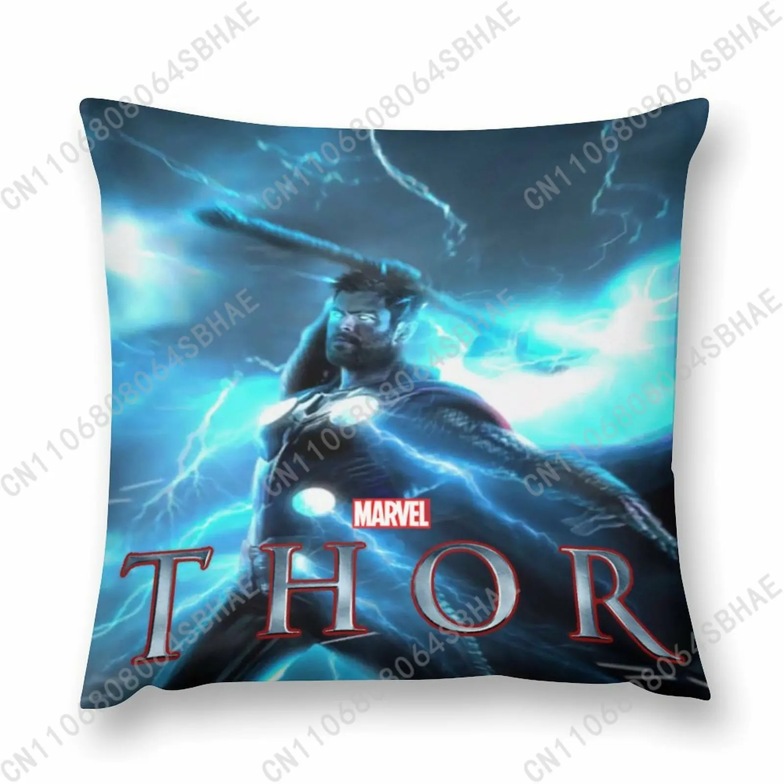 

Marvel The God of Thunder Custom Pattern Short Plush Pillow Cover Soft Short Fur Cushion Living Room Personalized Decor Cosplay
