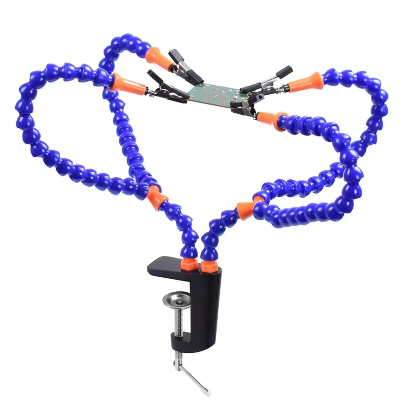 Desk Clamp Third Helping Hands Soldering PCB Holder 4 Flexible Clamps