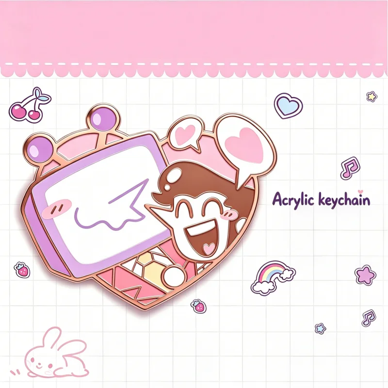 Spamtenna Acrylic Pin,Deltarune Spamton Mettaton Fusion TV Pin,Kawaii Anime Game Decor, Backpack Jacket Cute Collectible Gift