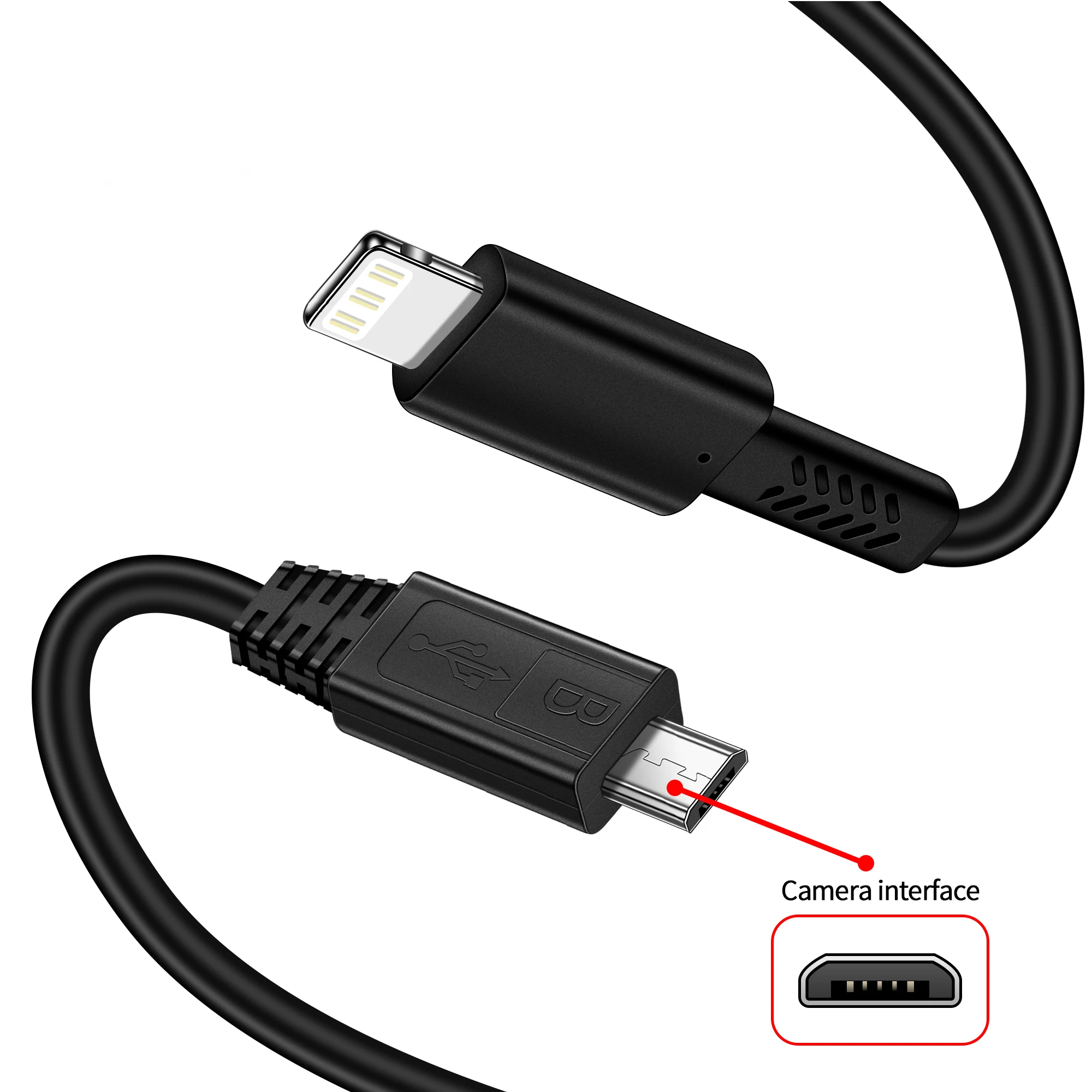 Micro 5Pin iphone OTG สําหรับ iphone 14,13,12,11,8,7,6,XS,ipad Pro,SONY 3N F3 5R 5T 6L A7 HX30 HX60 A6000 A5100 WX50 WX350