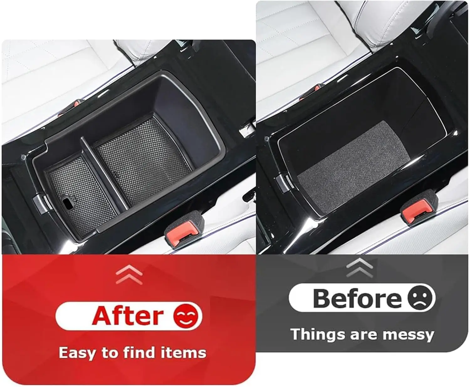 Kptidy صالح لشركة فولكس فاجن ID.4 2023 2024 سيارة وحدة التحكم المركزية صندوق تخزين المضادة للخدش وحدة التحكم المركزية مسند الذراع درج منظم الملحقات #4