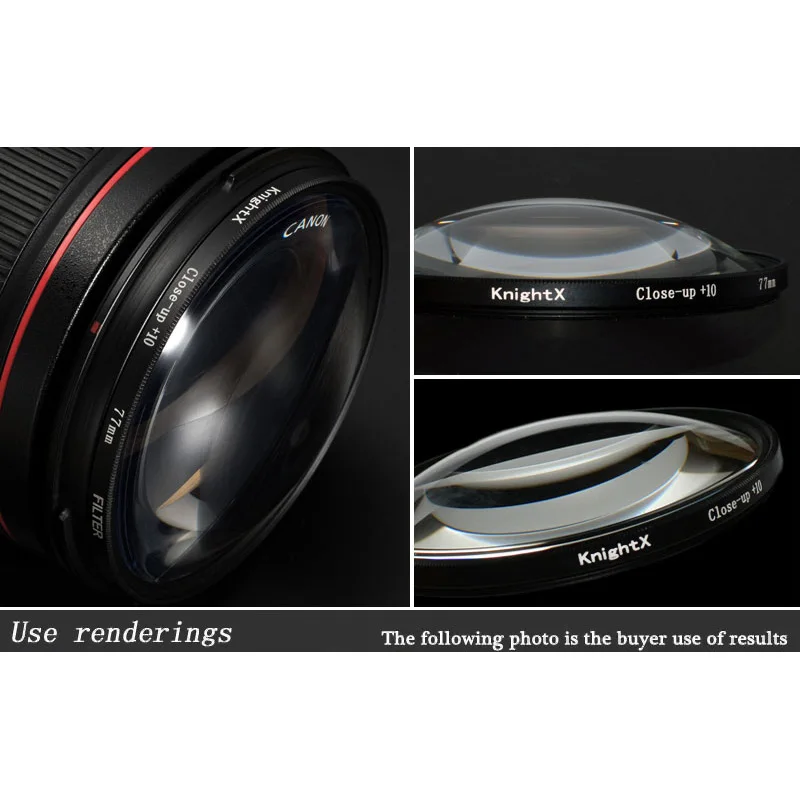 KnightX 49mm 52mm 55mm 58mm 62mm 67mm 72mm 77mm Macro Close Up Lens Filter +10 Filter Kit for Canon Eos Sony Nikon