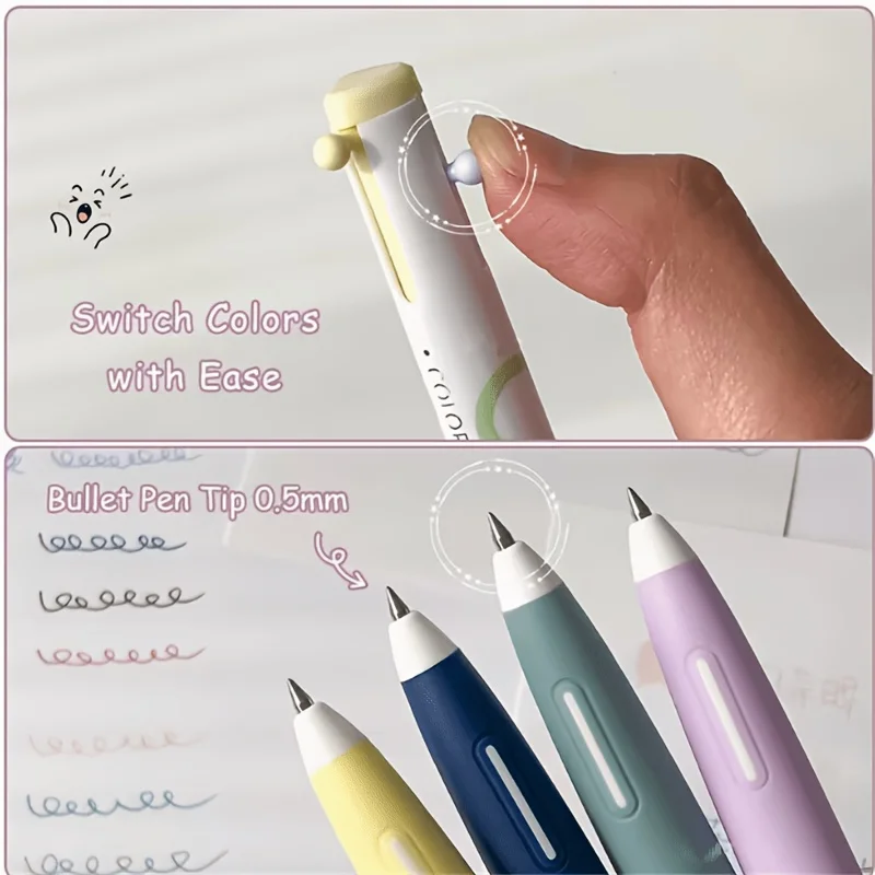 2-Pack of Multi-Color Gel Pens with Random Colors, 0.5mm Simple 3-Color Pens, Marker Pens for Journaling, Triangular Barrel Drawing Pens, Three-Color In-One Multifunctional Note-Taking Pens, Office and Study Supplies, Vintage Style Office Signature Writing Tools |   Creative Decorative Gift Pens, Suitable for Back-To-School Season, Christmas, and Holiday Stationery, Stylish Design, Fine Tip, Smooth Writing, Signature-Specific, a Must-Have for Students.