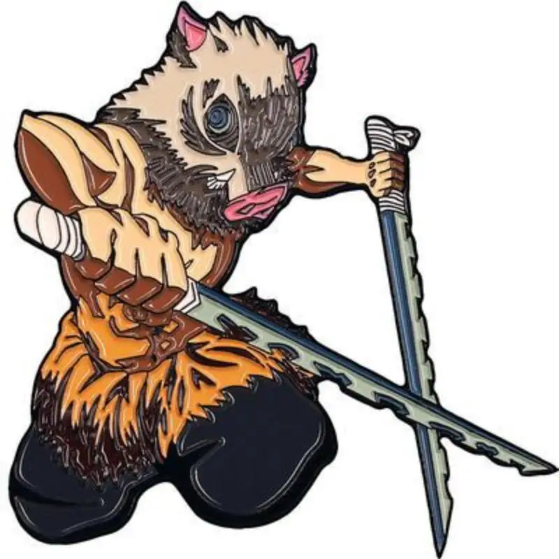 Broche périphérique Demon Slayer Hashibira Inosuke, nouvelle figurine périphérique de dessin animé créative, décoration d'animation, cadeau, livraison rapide