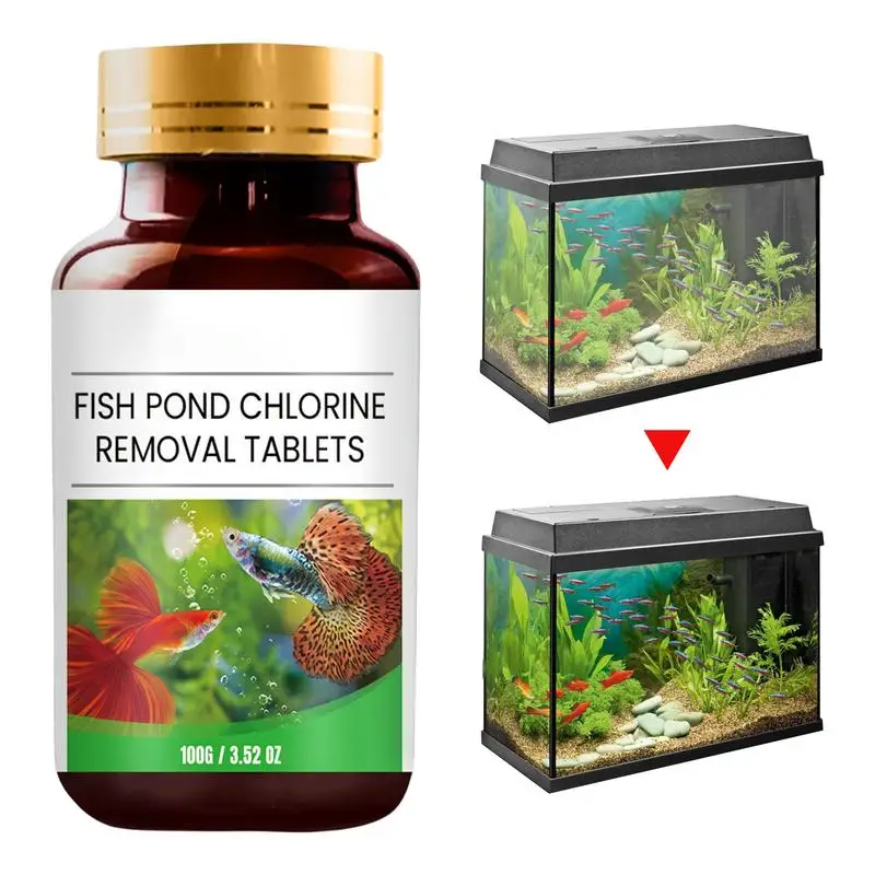 

Fish Pond Chlorine Removal Tablets Aquarium Fish Tank Water Purifier Algae Remover Water Purification Cleaner Effervescent Table