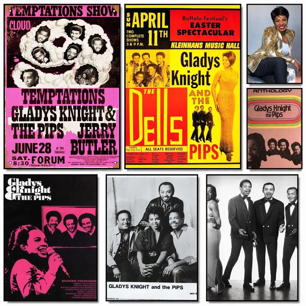 band G-Gladys Knight And The Pips-S Painting Calligraphy Artwork for Home Bedroom Office Wall Decoration Gift