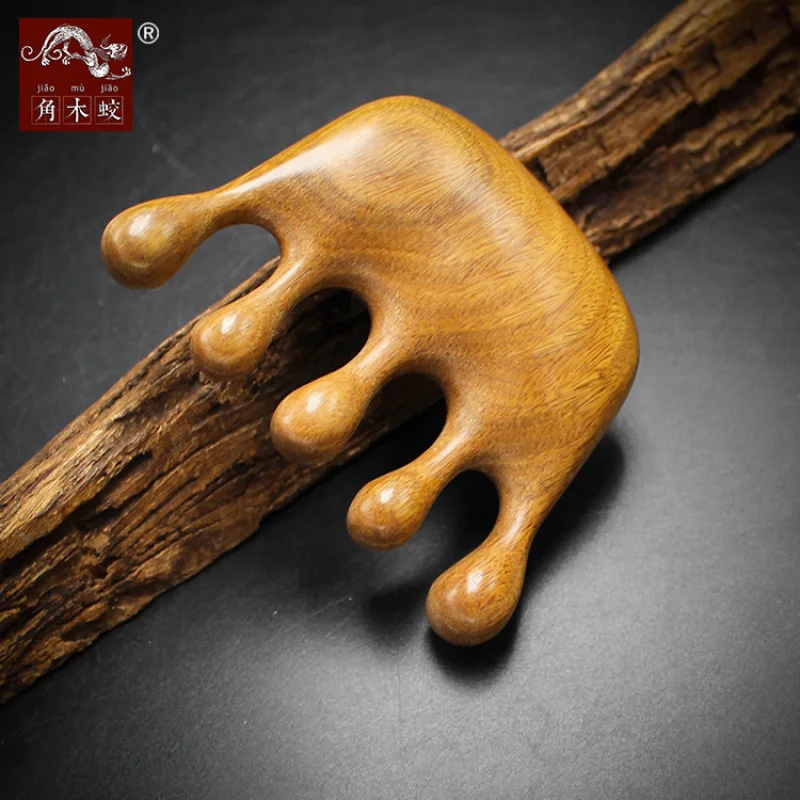 Green Sandalwood for Massage and Hair Styling, Solid Wood Large-Toothed Comb