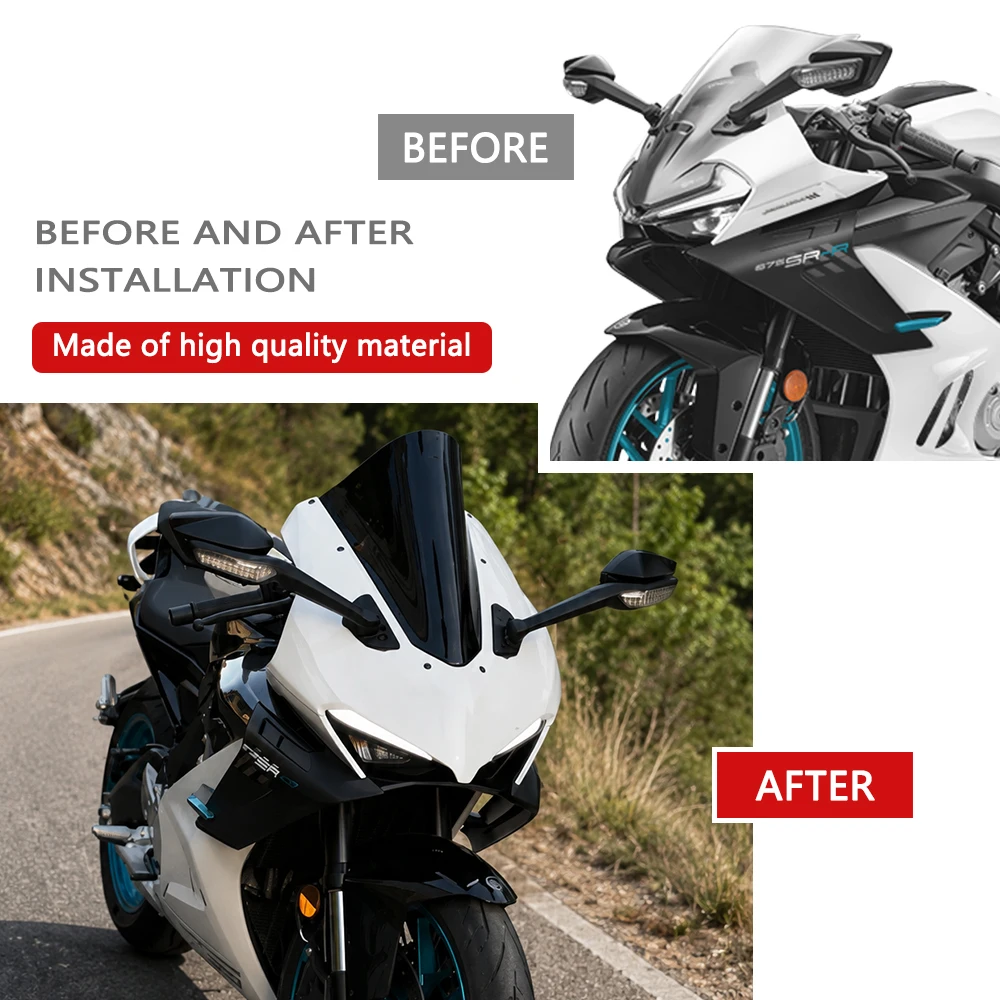For 675SR 675SS 675SR-R Motorcycle Aerodynamic Racing Front Headlight Cowl Frontal Fairing Shielding Downforce Wing Gear Set
