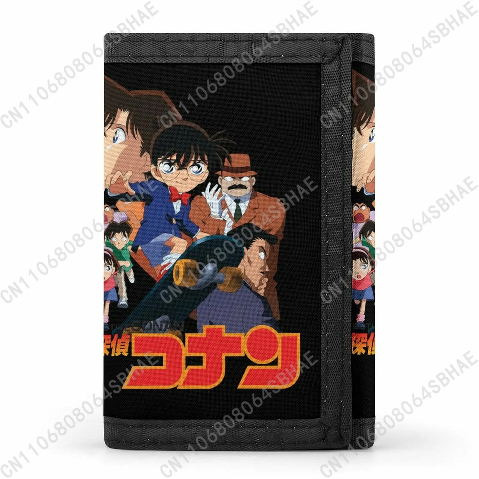 

Detective Conan Trendy Tri Fold Wallet Teenage Girls Boys Slim 3 Fold Card Personalized Pattern Purse for School Daily Use