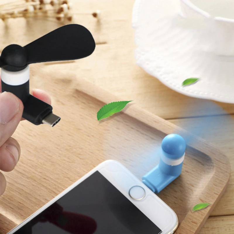 Mini ventilador portátil creativo tipo USB C, 5V, 1W, dispositivo USB para teléfono móvil, probador de ventilador para teléfono inteligente tipo C, accesorio de refrigeración, 1 ud.