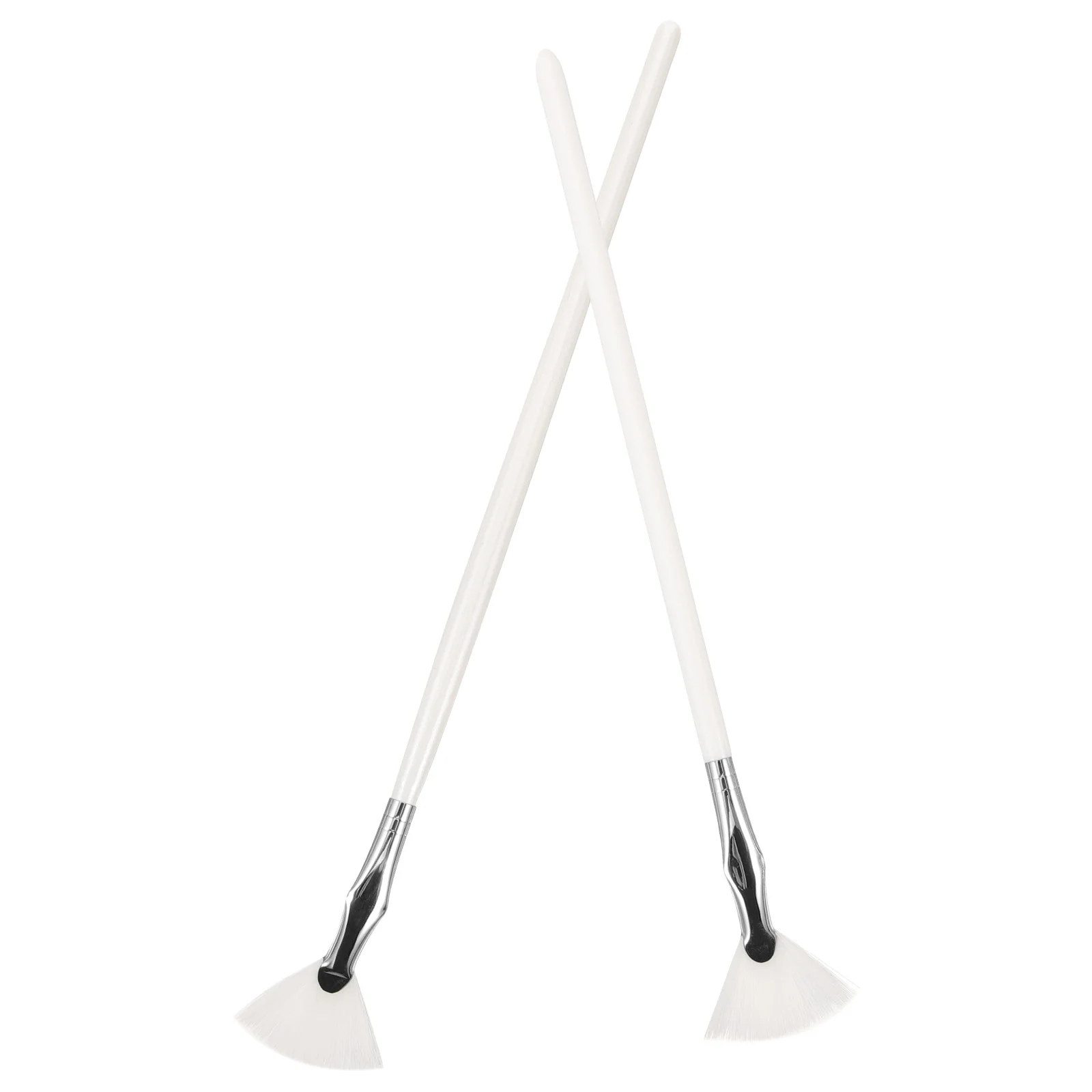 2Pcs Fan Lash Brush Mascara Eyelash Applicator Curved Eyebrow Makeup Tools Portable Lightweight for Travel Lower Lash Line