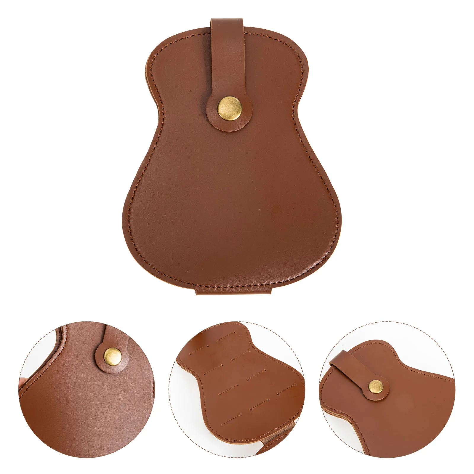 

Guitar Picks Bag Foldable Organizer PU Storage Pouch Portable Plectrum Holder Case Durable Lightweight Practical