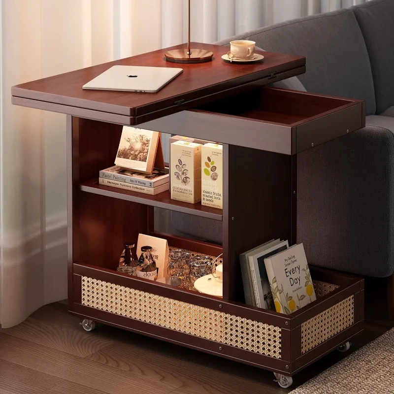 Mid-Century Originality Coffee Tables Folding Storage Movable Bedroom Utility Cart Living Room Mesas De Centro Home Furniture HQ