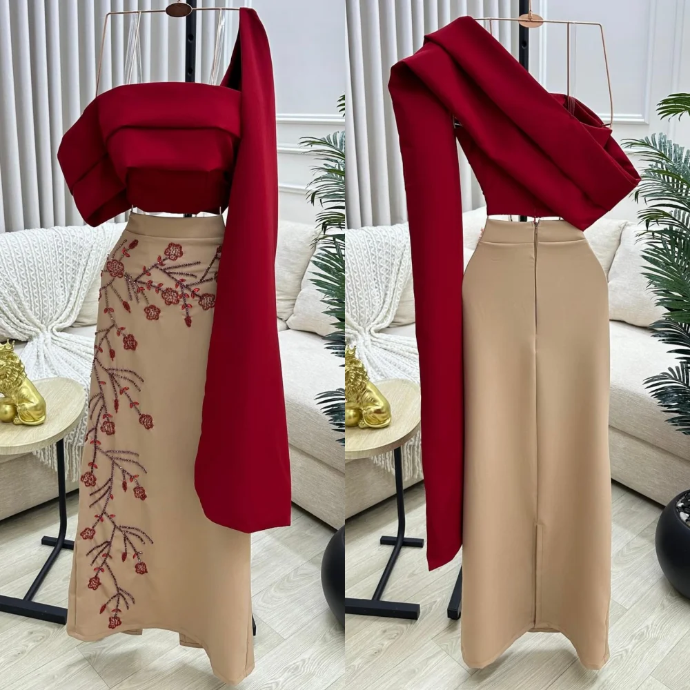 

Индивидуальные высококачественные джерси со складками и блестками, прямые длинные платья на одно плечо, вечерняя мода на заказ