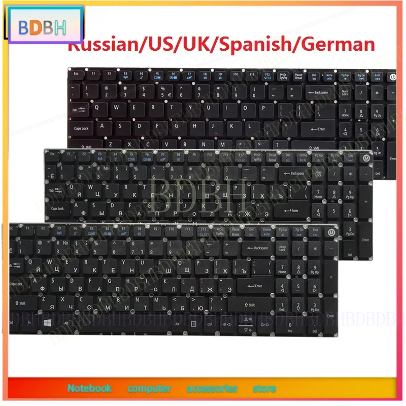 for Acer Aspire ES1-523 ES1-532 ES1-533 ES1-572 V15 VN7-572G VN7-592G Russian/US/UK/Spanish/Latin/German/Italy laptop Keyboard