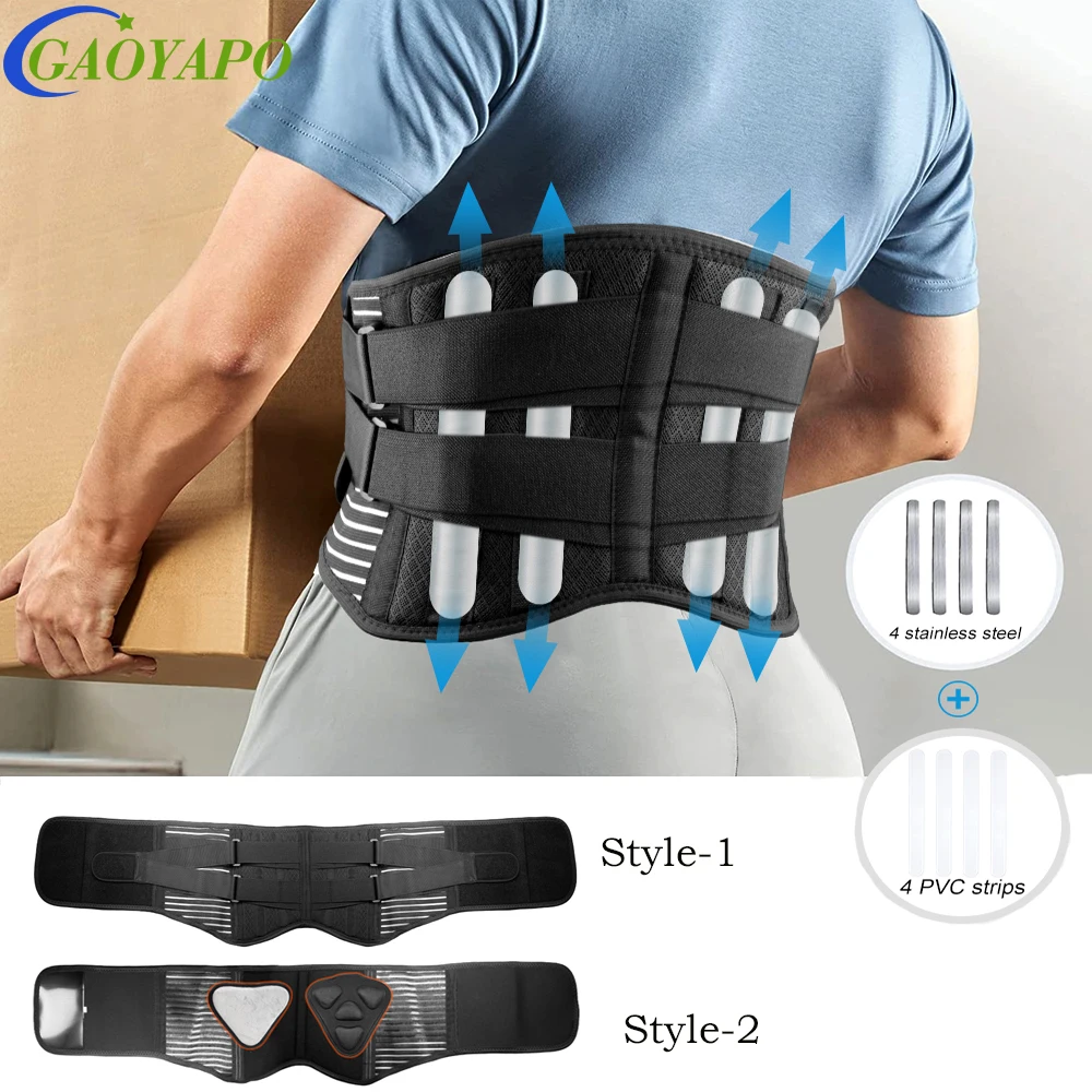 1Pcs Lumbar Support Belt for Mens Women,Compression Orthopedic Back Brace Stretcher,Posture Straightener for Spine Decompression