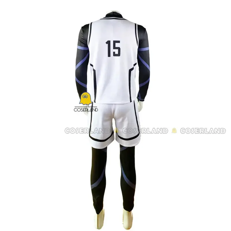 Anime Blue Lock Nagi Seishirou Team White Uniform Cosplay Costume Bachira Meguru Wig Football Jersey Sportswear Chigiri Hyouma