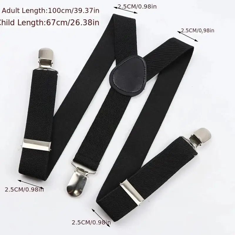 Practical 35/25/20mm Wide Men Suspenders High Elastic Adjustable 4 Strong Clips Suspender Heavy Duty X Back Trousers Braces