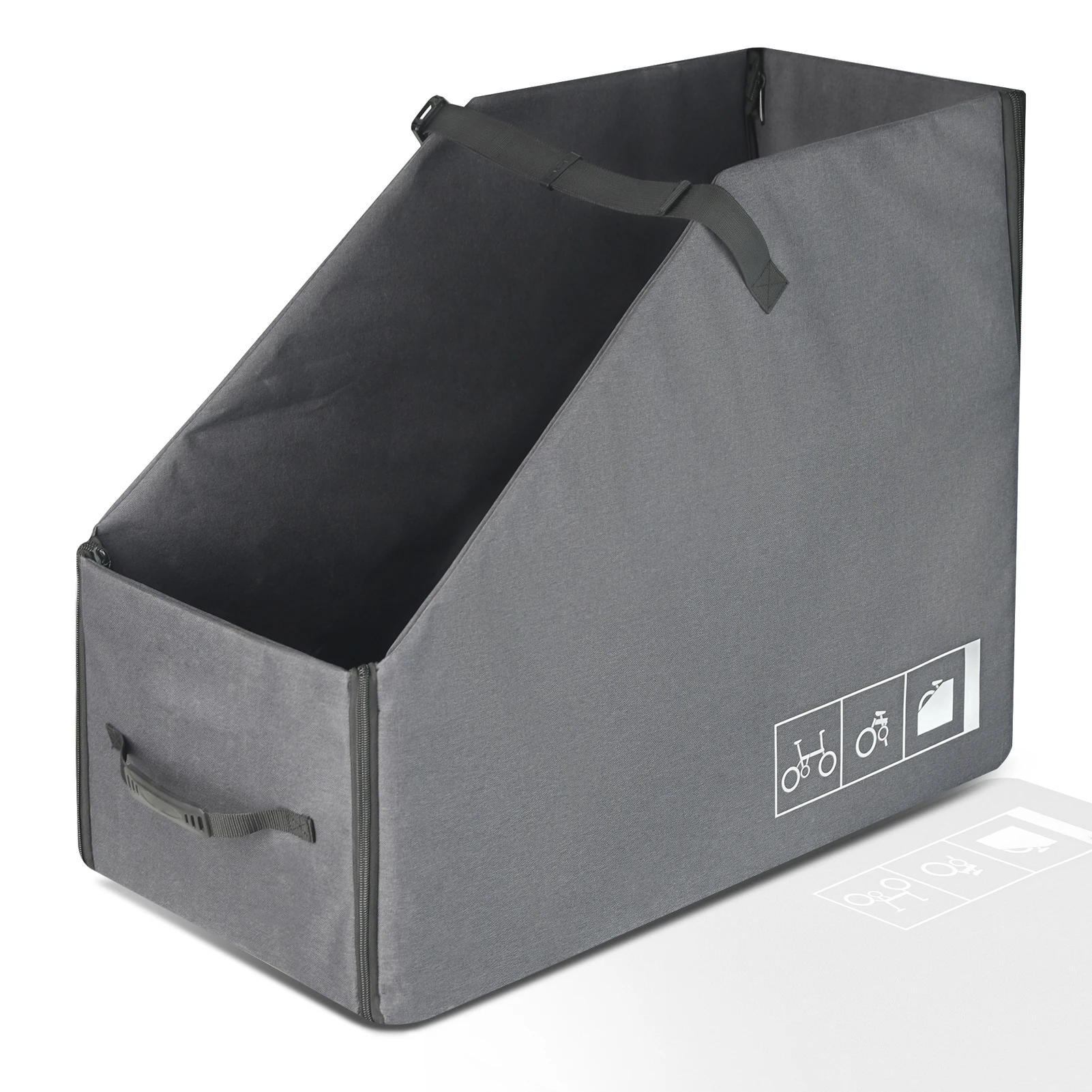 Folding Bike Storage Box with DustCover Bicycle Storage Bag Outdoor Foldable Easy Carry Storage Bag for Folding Bike