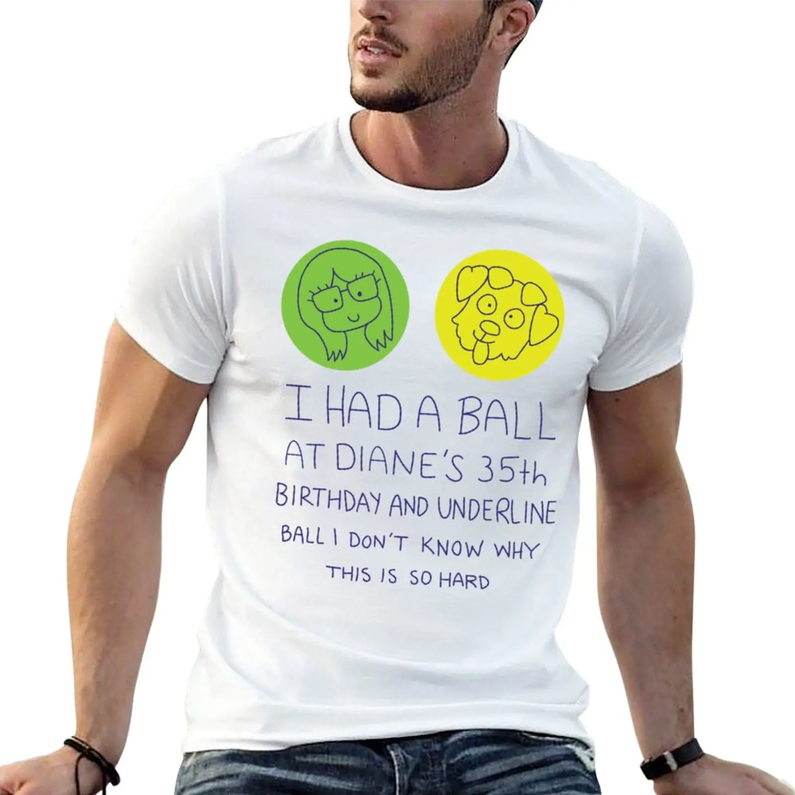 New I Had a Ball at Diane_s 35th T-Shirt Oversized t-shirt animal print shirt for boys men t shirts