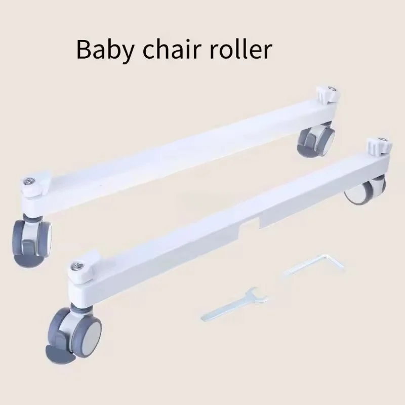 عجلة كرسي مرتفع للأطفال من البلاستيك هادئة لكرسي تناول الطعام بعجلة التنقل بدون جهد #2