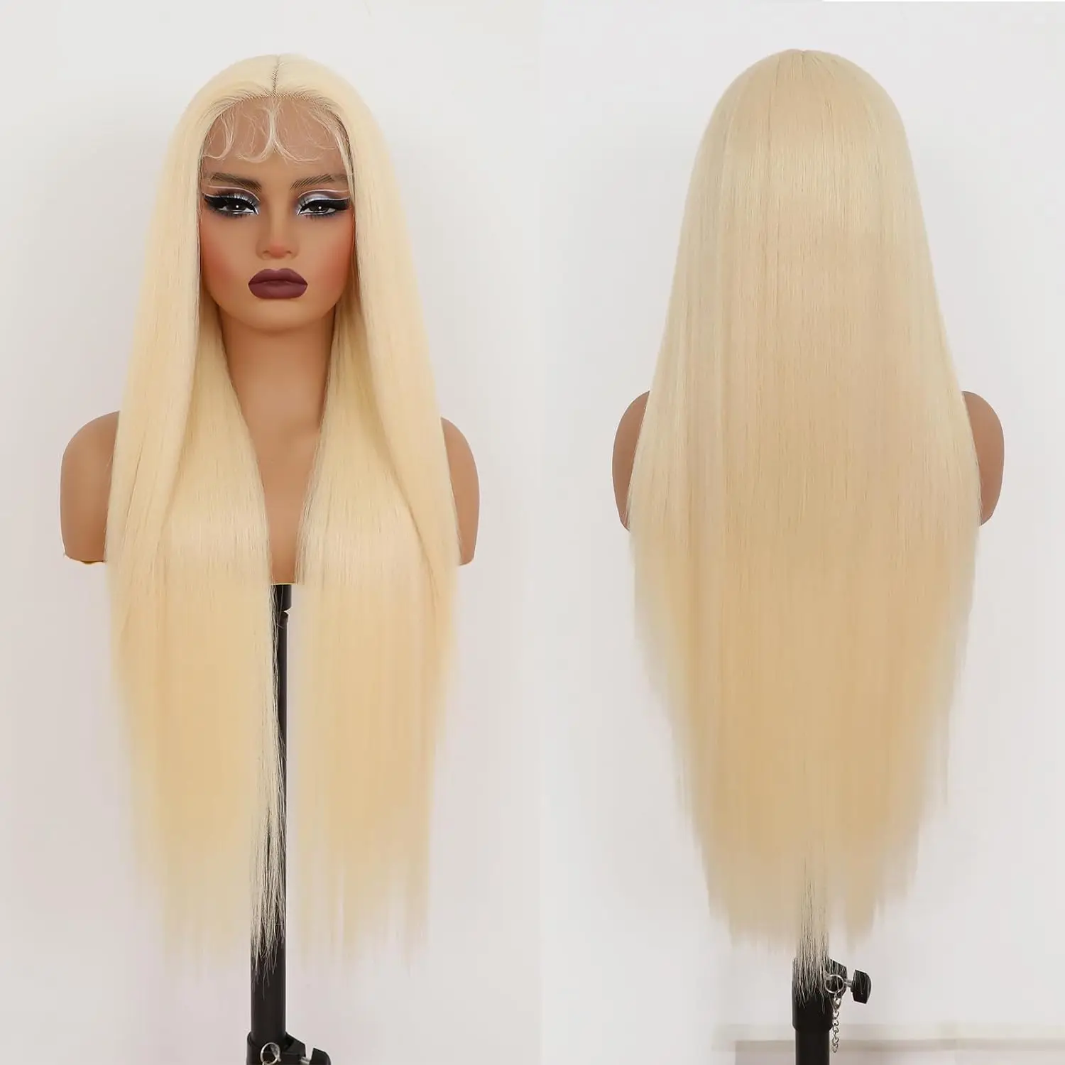 Rosabeauty 613 13x4 Blonde HD Transparent Straight Lace Front Human Hair Wigs Glueless 13X6 Frontal Wig Preplucked 250% 8 40Inch