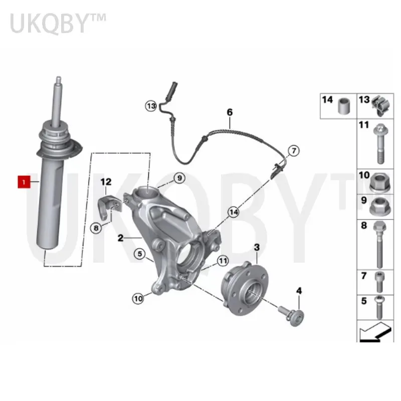 31316861701 31316861702 Suspension rod swing arm fixed bracket base top glue X1 F49 F48 20Li 25Li X